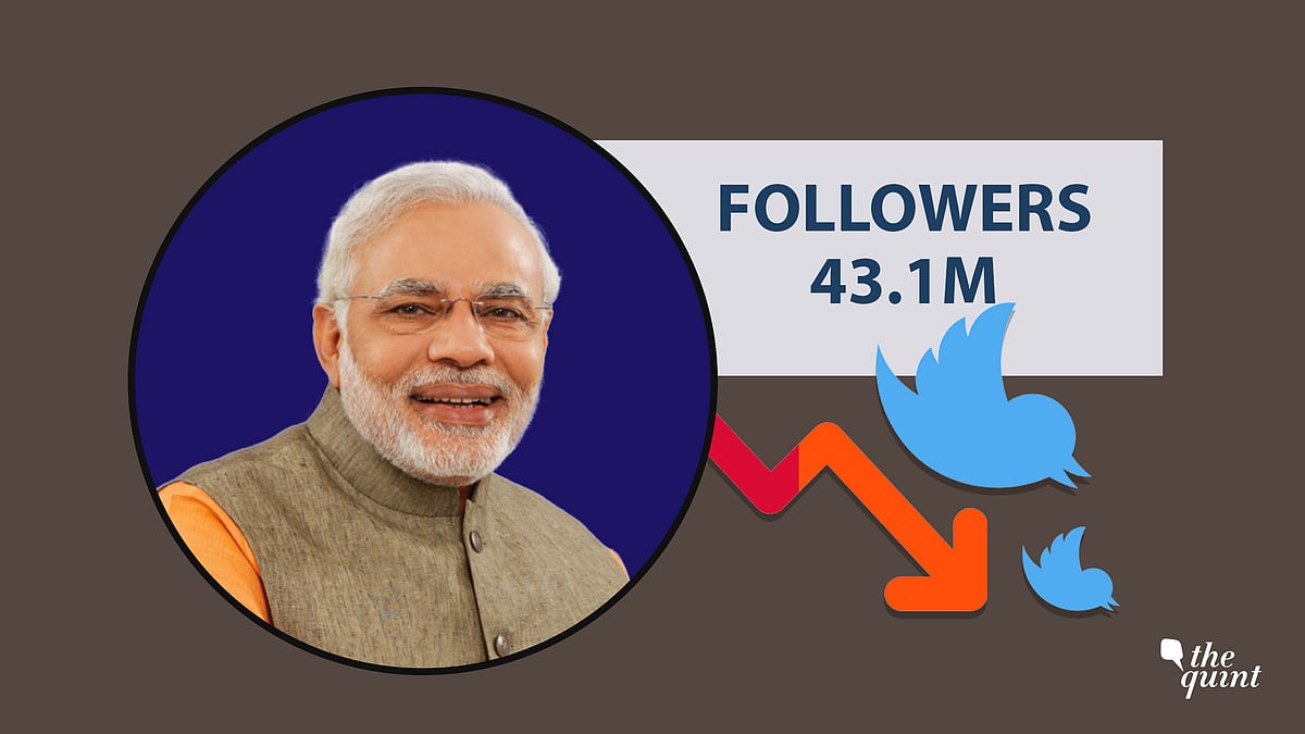 Prime Minister Narendra Modi’s Twitter follower count dropped in the past 24 hours.