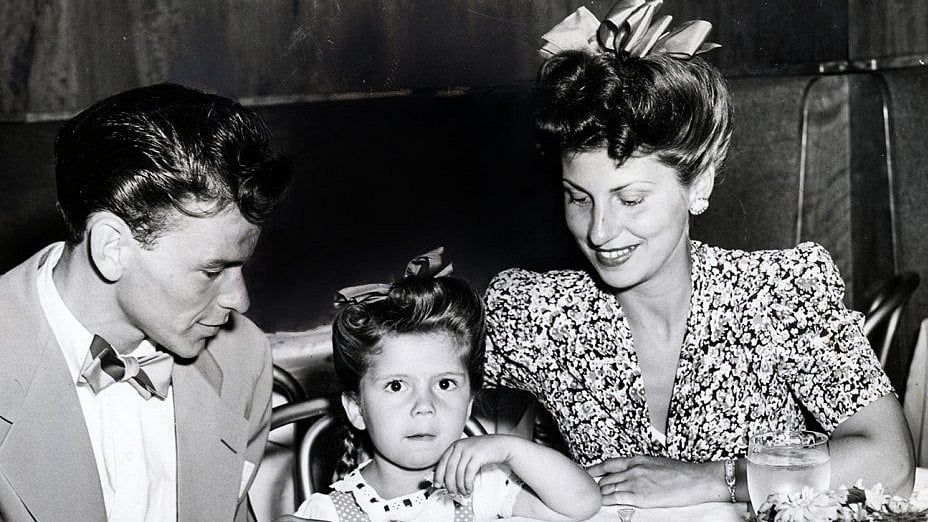 Frank Sinatra with Nancy Sinatra Sr and their daughter Nancy.&nbsp;
