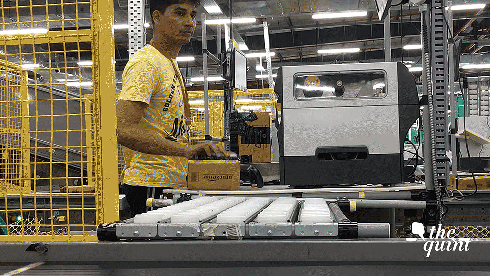 Packages being sent for delivery to different locations across India.