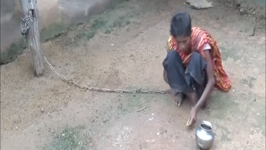 Basanti Ho, a specially-abled woman was kept chained for over six years in her home in Mayurbhanj, Odisha.