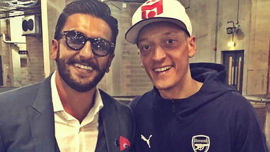 Ranveer Singh and Mesut Ozil. 