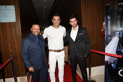 Mumbai: Director Anil Sharma, actors Bobby Deol and Utkarsh Sharma at the wrap up party of film "Genius" in Mumbai on March 7, 2018. (Photo: IANS)