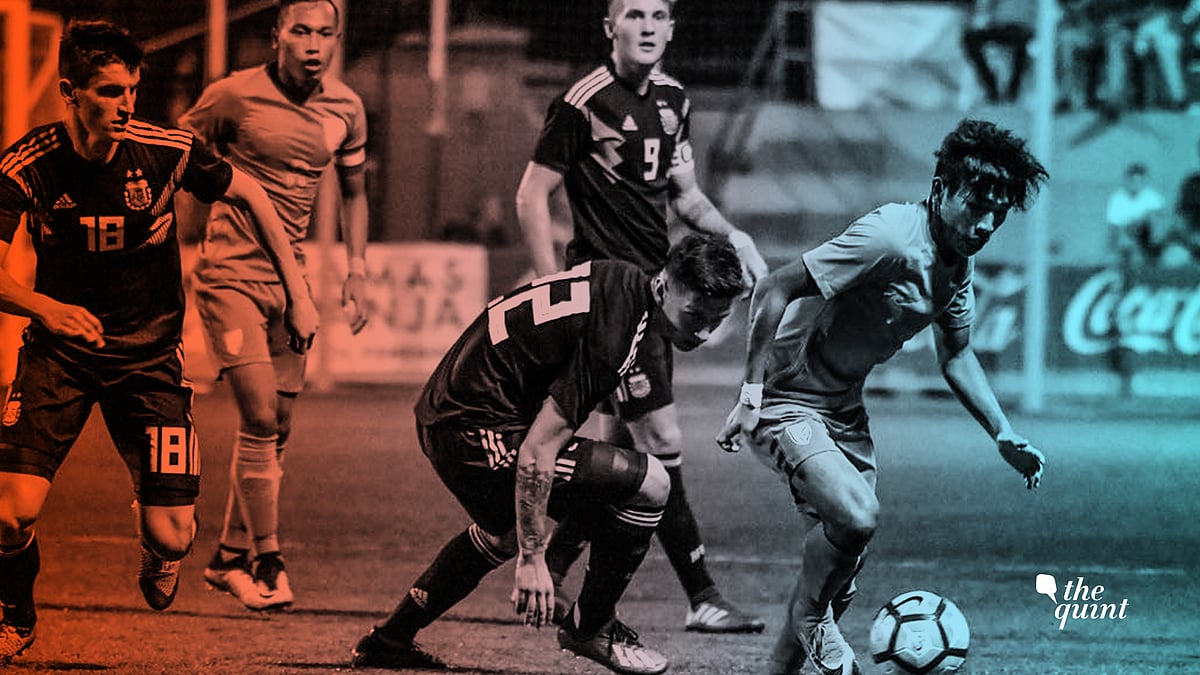 Indian U-20 en route to their historic victory against Argentina in COTIF 2018. 