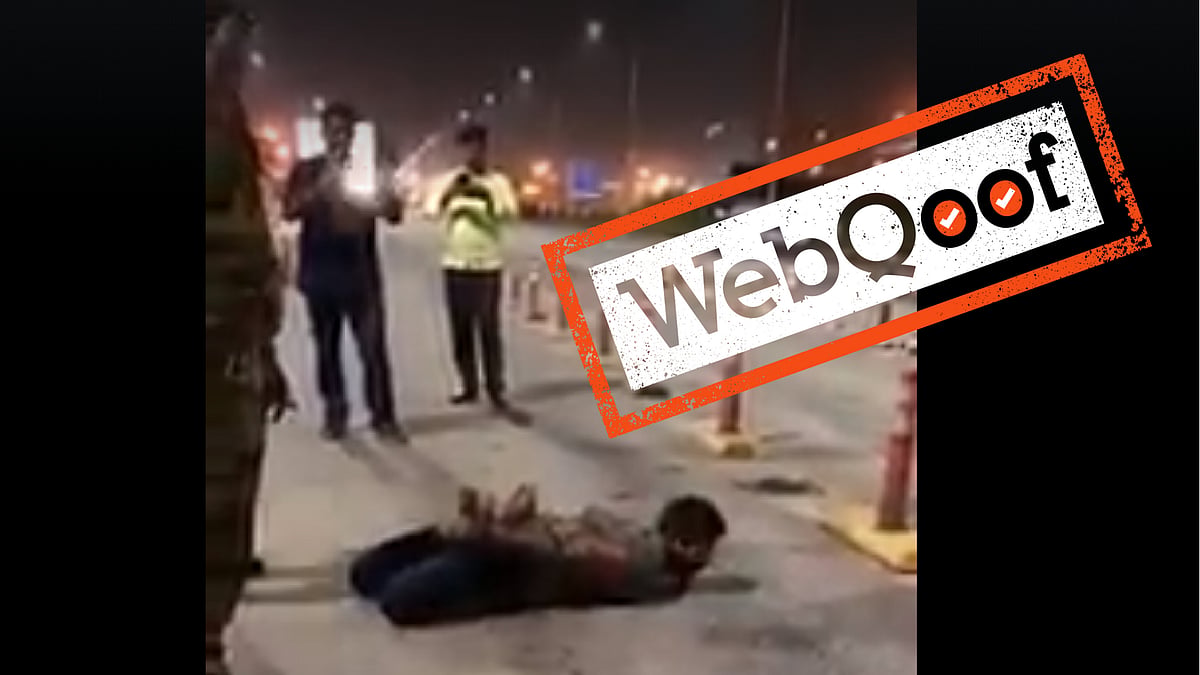 Video of “terrorist” nabbed by police forces, for firing in the Jairpur airport is fake. 
