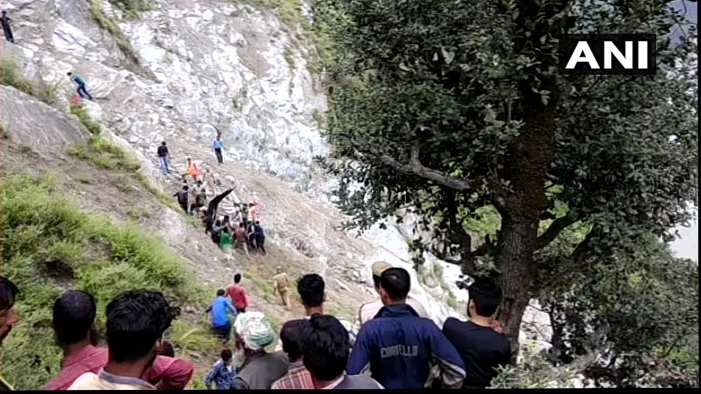 Eleven people were killed when a vehicle carrying yatris to Machail Mata rolled down into the Chenab river. 
