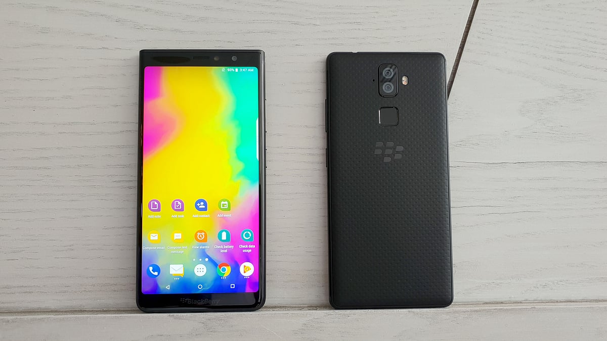 The newly launched BlackBerry Evolve (right) & Evolve X (left)
