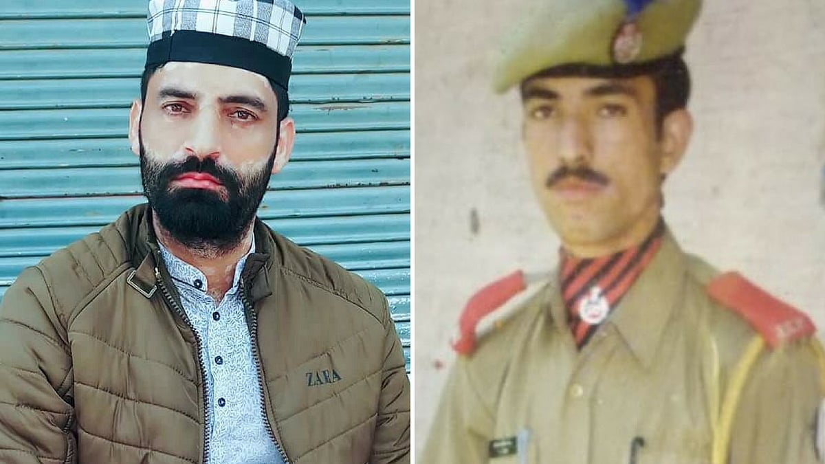 Protesters waved ISIS and Pakistan flags in Srinagar, J&K on 22 August, 2018, even as multiple deaths were reported including that of BJP activist Shabir Bhat (left) and Special Police Officer Fayaz Ahmed (right).