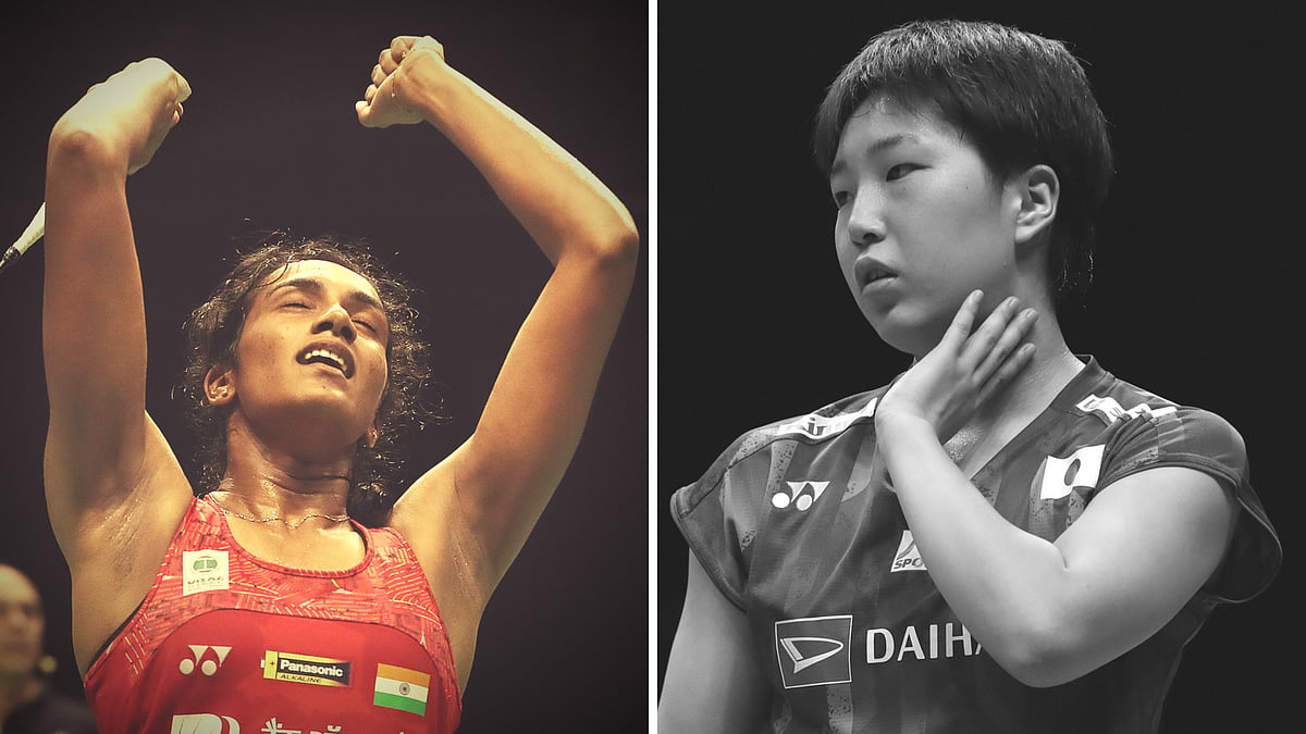 PV Sindhu (left) beat Akane Yamaguchi in a 55-minute hard-fought match.