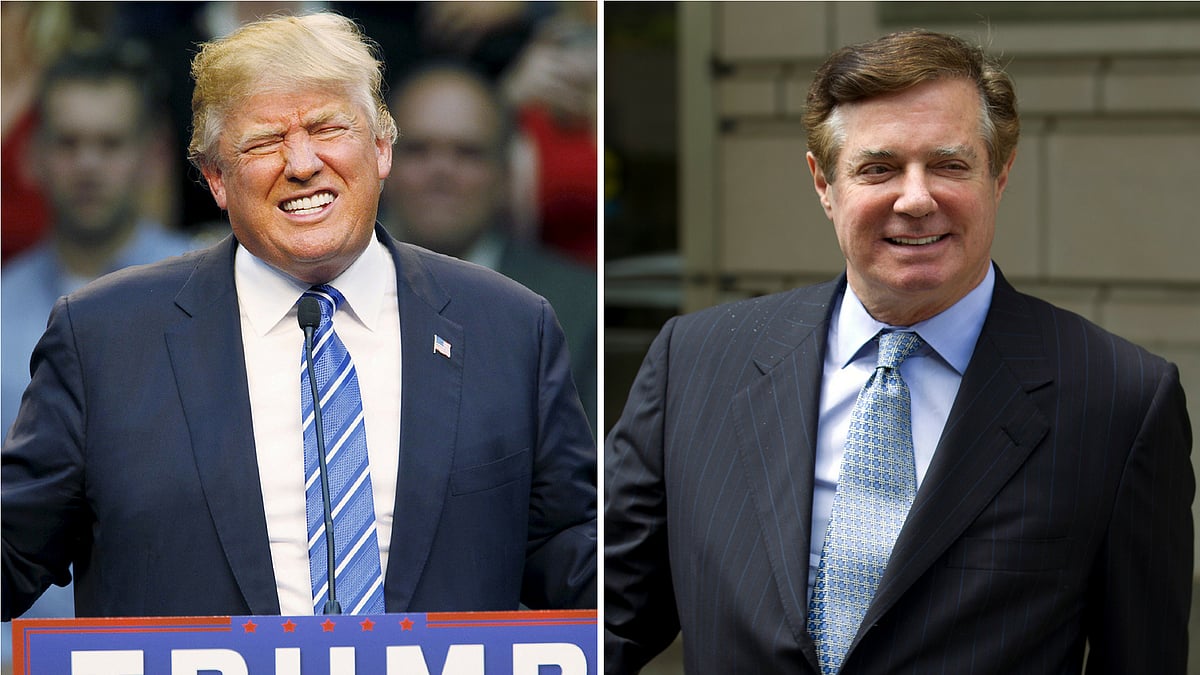 File photos of Donald Trump and Paul Manafort. 