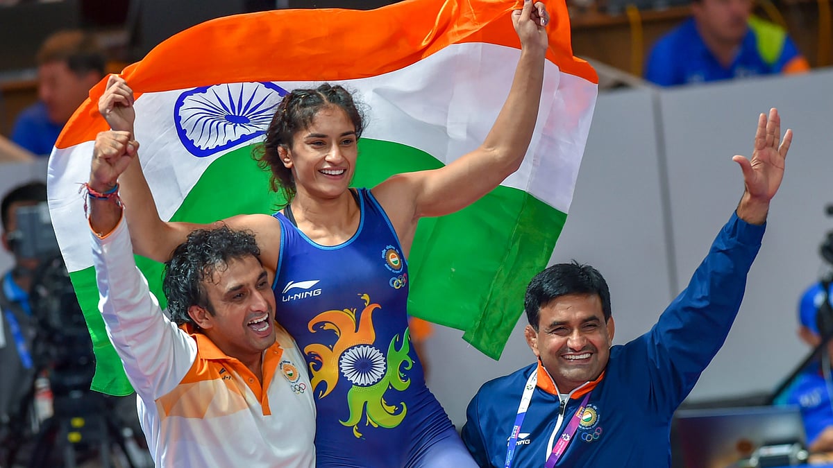 File picture of Vinesh Phogat who has become the first India wrestler to qualify for the 2020 Tokyo Olympics.