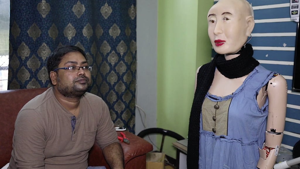 Rashmi was developed by Ranjit Srivastava, a Ranchi-based software engineer, as an Indian version of Sophia,  the first humanoid robot.