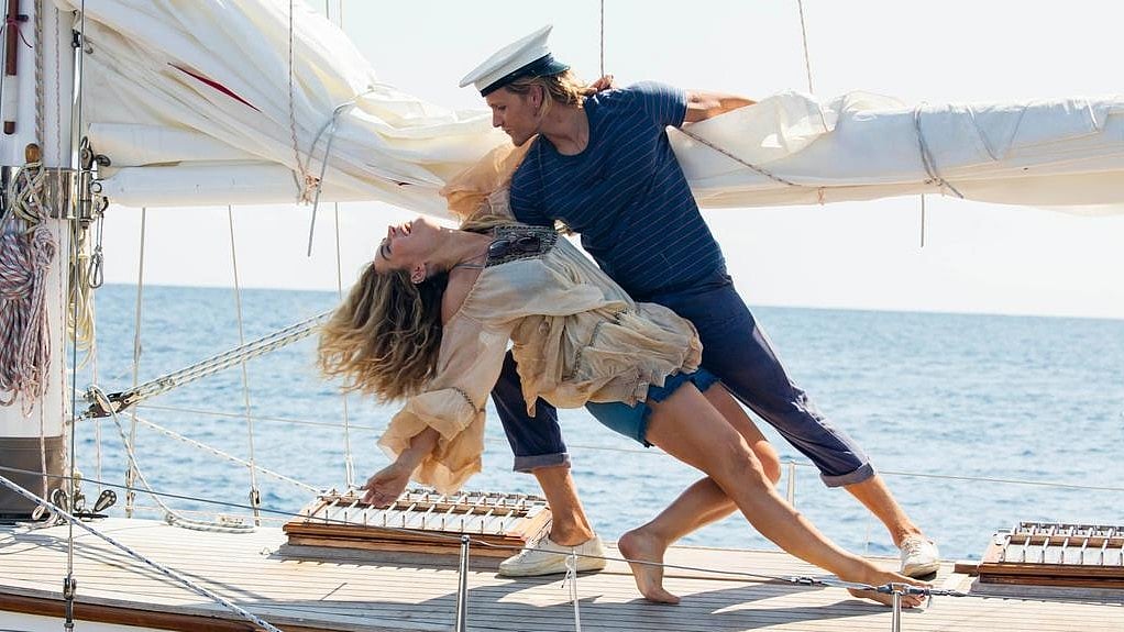 A still from <i>Mama Mia! Here We Go Again.</i>