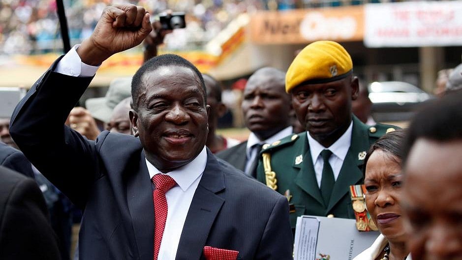 Zimbabwe President Emmerson Mnangagwa.