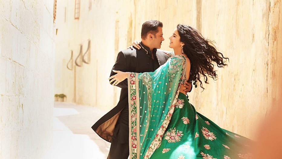 Salman Khan and Katrina Kaif in a still from <i>Bharat.</i>