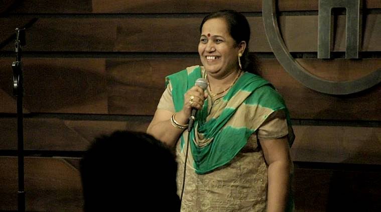 Deepika Mhatre entertains the Mumbai crowd with her comic routine.