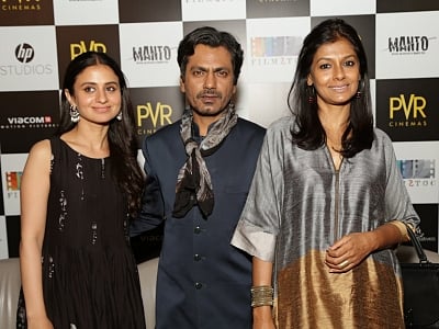 New Delhi: Actors Rasika Dugal, Nawazuddin Siddiqui and director Nandita Das during a press conference regarding their upcoming film "Manto", in New Delhi on Sept 19, 2018. (Photo: Amlan Paliwal/IANS)
