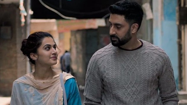 Abhishek Bachchan and Taapsee Pannu in <i>Manmarziyaan</i>.