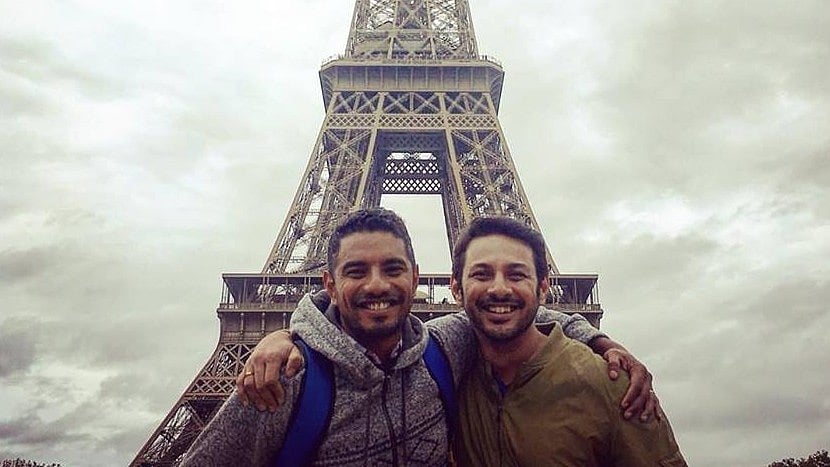 Apurva Asrani with partner.