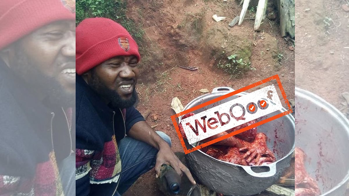 The man Uche Mbachu, was a part of the film crew of Omambala, and was just posing on the set.