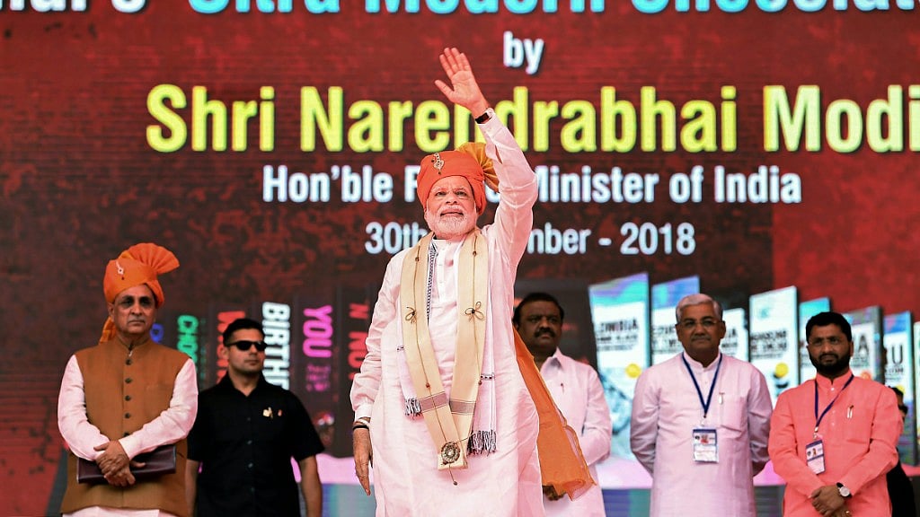 The prime minister is on a one-day visit to his home state.
