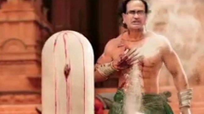 BJP’s Shivraj Singh Chouhan as “Baahubali”