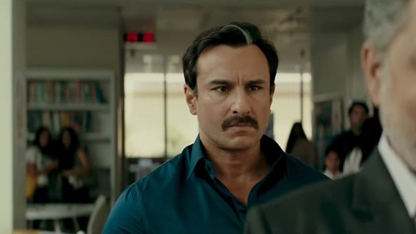 Saif Ali Khan in the trailer of <i>Baazaar</i>. 