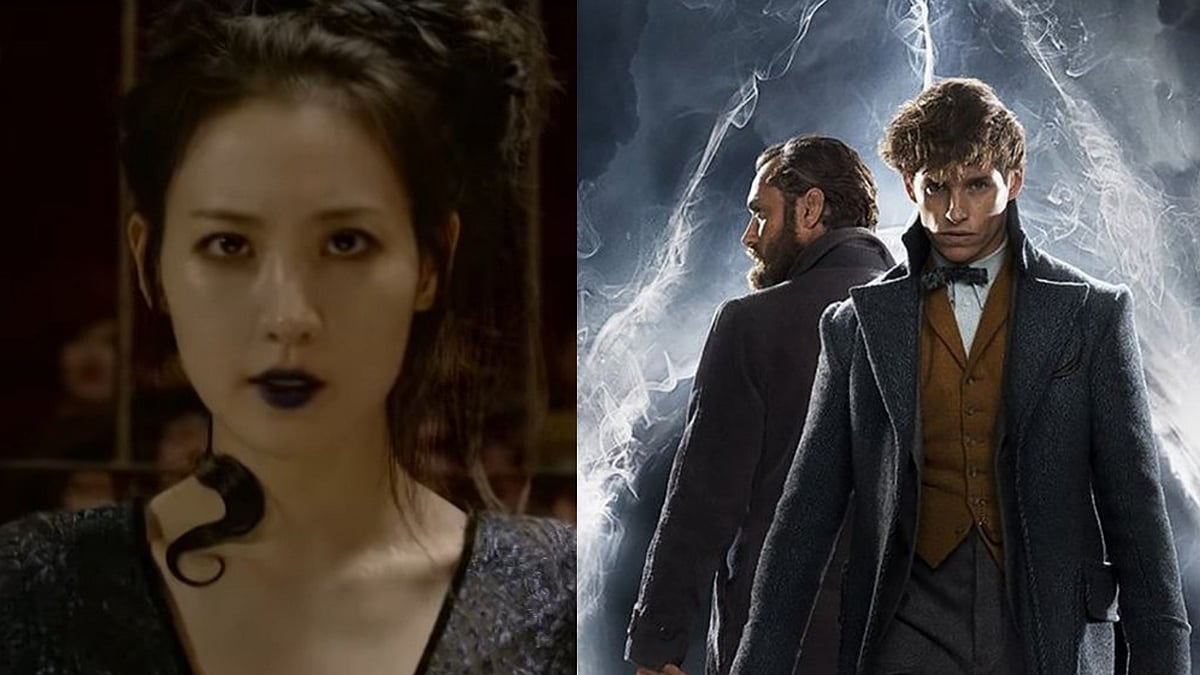 Claudia Kim, Eddie Redmayne and Jude Law in <i>Fantastic Beasts: The Crimes of Grindelwald</i>.