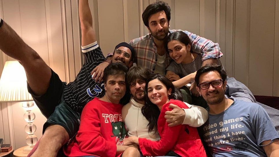 Ranveer Singh, Karan Johar, Ranbir Kapoor, Deepika Padukone, Shah Rukh Khan, Alia Bhatt and Aamir Khan.