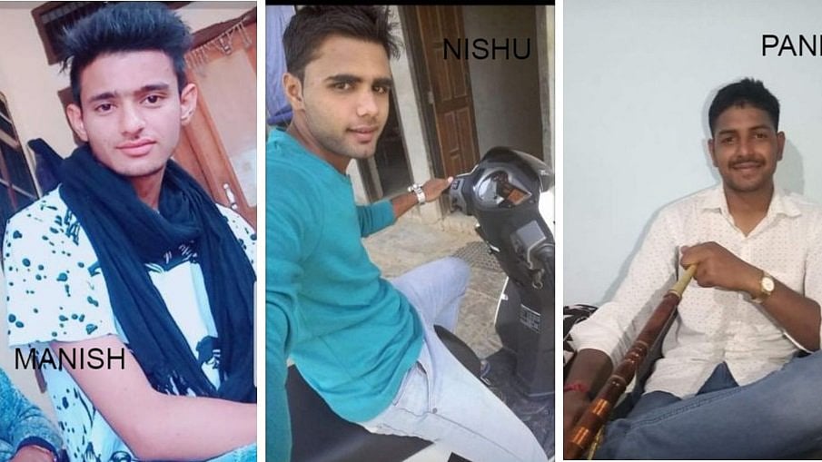 Three  main accused in the Rewari gang rape case. Nishu (centre) has been arrested.
