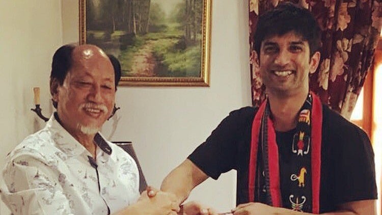 Sushant Singh Rajput with Nagaland CM Neiphiu Rio.