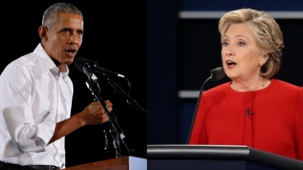 Barack Obama and Hillary Clinton. 