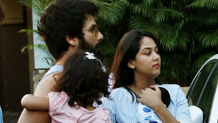 Shahid and Mira Kapoor with their children. 