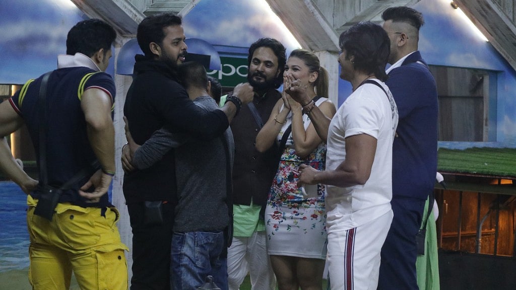 <i>Bigg Boss </i>contestants welcoming back Sreesanth.