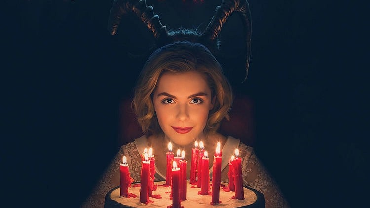 Kiernan Shipka as teenage witch Sabrina.