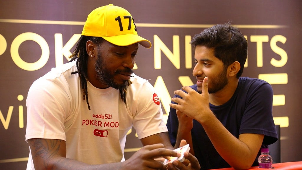 Chris Gayle interpreting questions in Hindi.