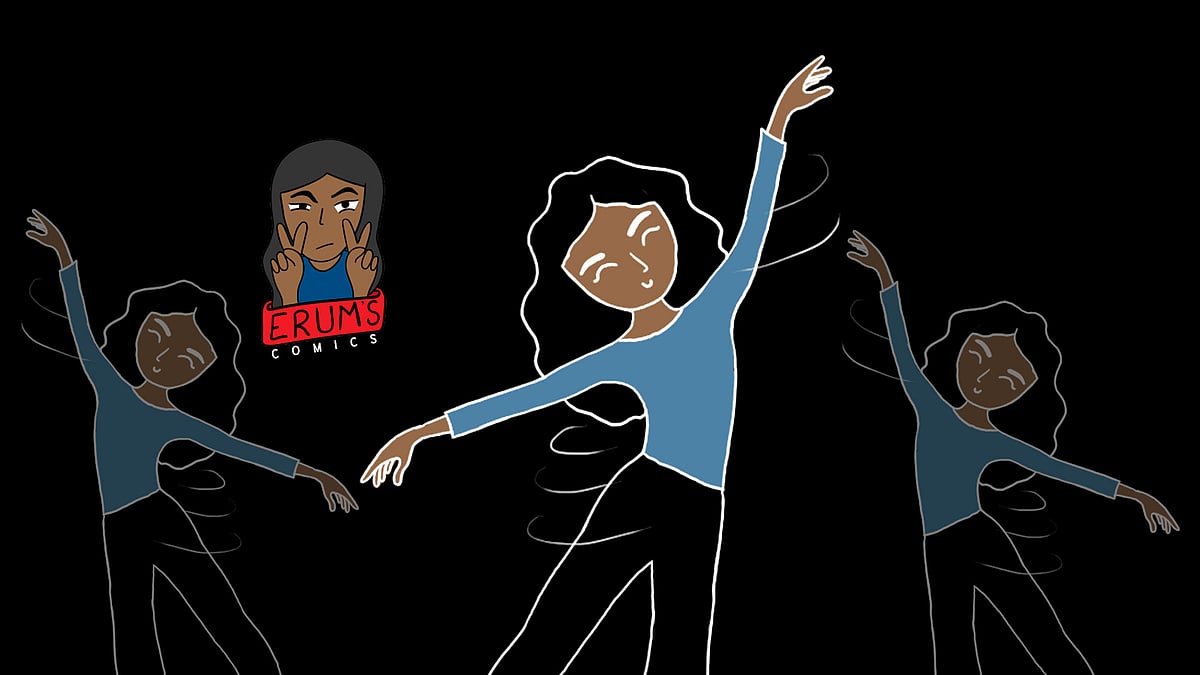 Check out my dance moves with a tinge of aggression.