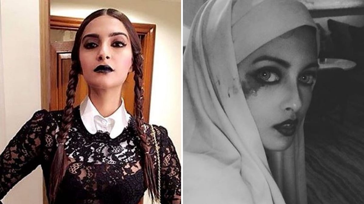 Sonam and Riya dress up for Halloween.&nbsp;