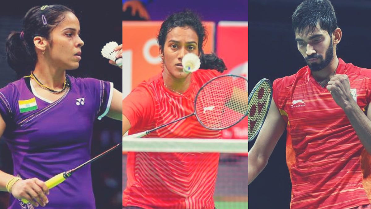 From left: Saina Nehwal, PV Sindhu & Kidambi Srikanth