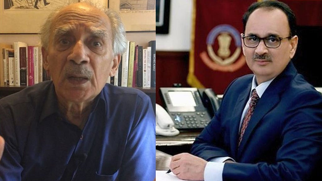 Arun Shourie (L) and CBI Director Alok Verma (R)