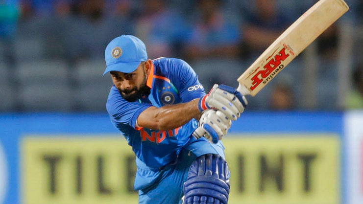 Virat Kohli in action.