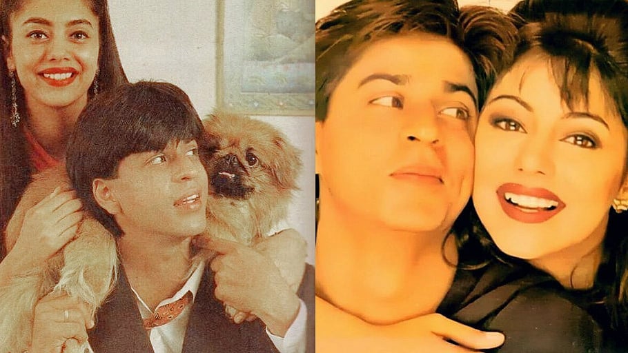 Shah Rukh and Gauri Khan as a young couple.