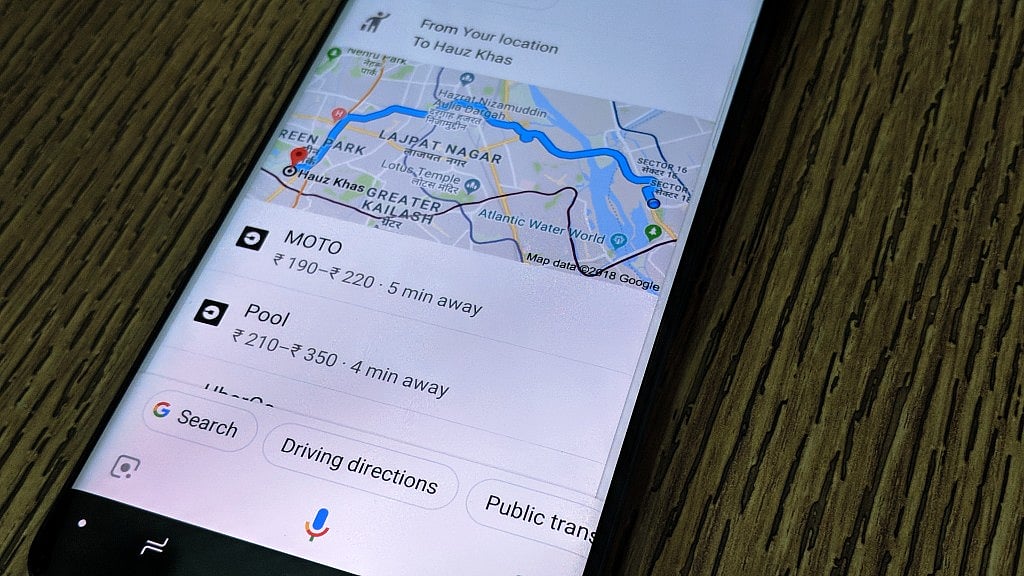 Get all the cab details via Google Assistant on mobile.