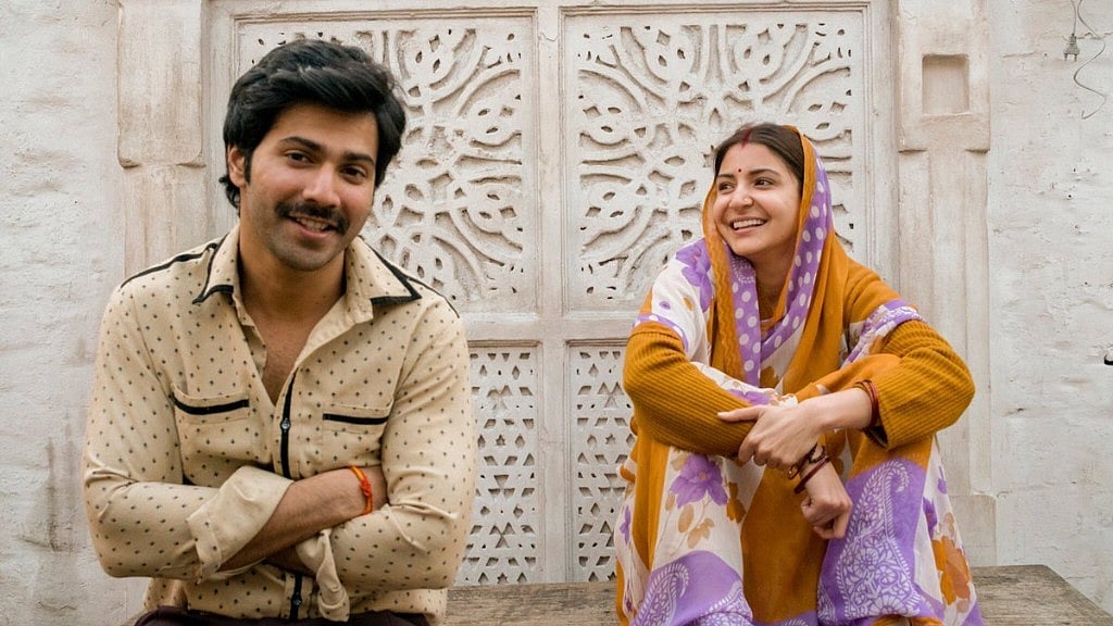 Varun Dhawan and Anushka Sharma in a still from<i> Sui Dhaaga</i>.