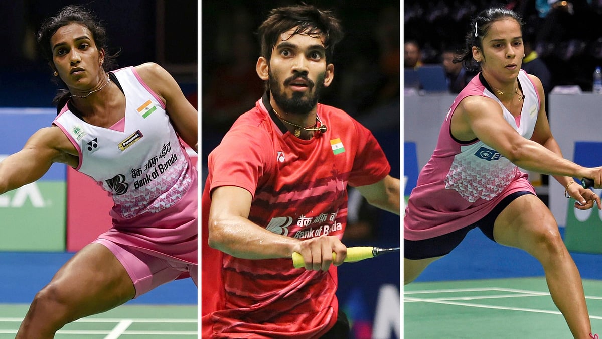 File photo of PV Sindhu, Kidambi Srikanth, Saina Nehwal.