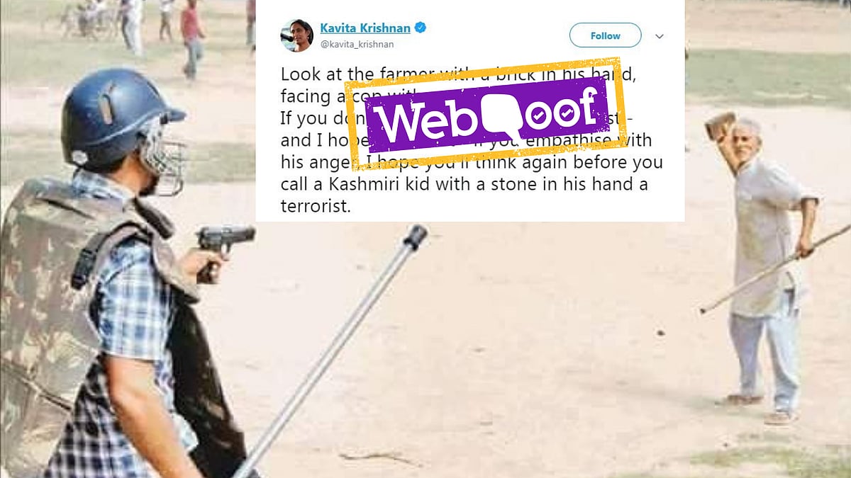 The picture shared by Krishnan is actually from the 2013 Meerut clashes.