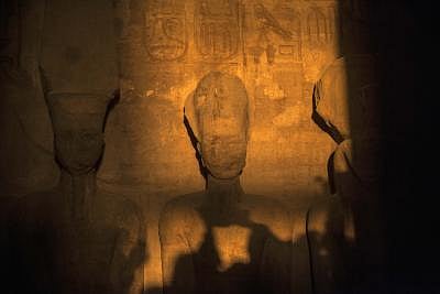 Monday marked a rare, twice-yearly solar alignment in Egypt when the sun