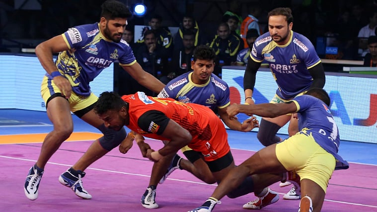 (Photo Courtesy: <a href="https://www.prokabaddi.com/news/adake-and-sehrawat-combine-to-propel-bengaluru-bulls-over-tamil-thalaivas">Pro Kabaddi League</a>)