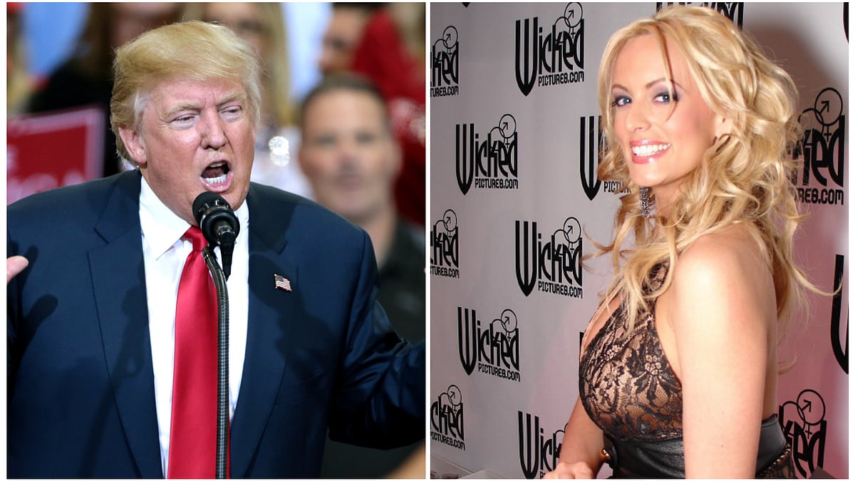 In a new tweetstorm, President Trump has mocked Daniels as ‘horseface’ and in a major grammatical error has called himself ‘a total con’. 
