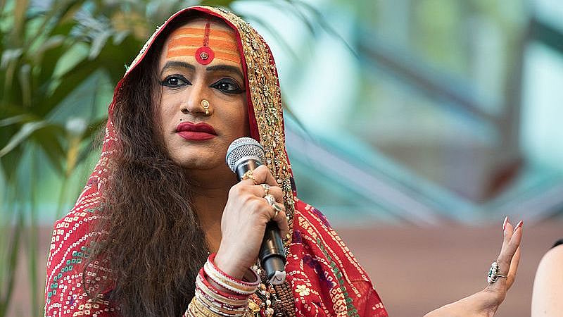 Laxmi Narayan Tripathi at JLF Melbourne on a panel ‘Gender and the Spaces Between’ presented by Melbourne Writers Festival, Federation Square, Melbourne 2017.