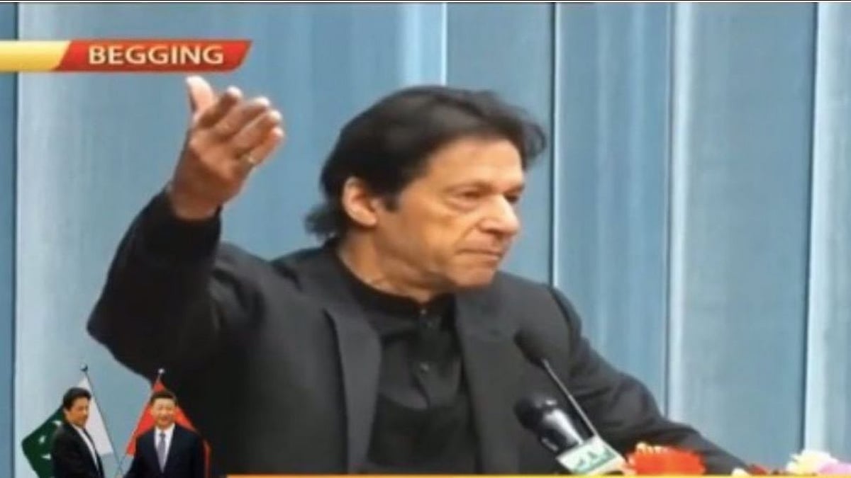 Pakistan’s state-run news channel PTV ran the dateline “Begging” instead of “Beijing” on the screen during the broadcast of Imran Khan’s speech in China.